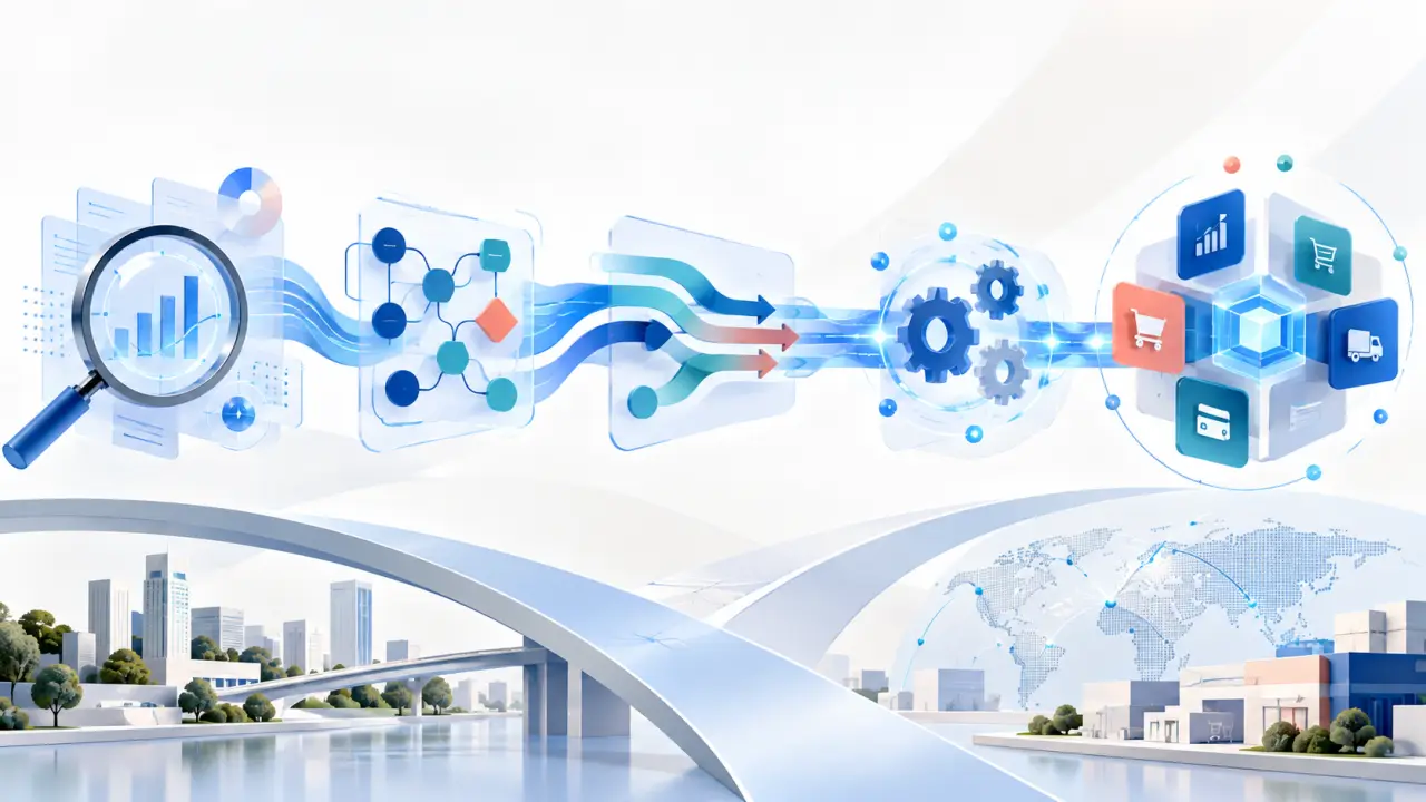 Visualisation abstraite de flux de données connectés dans une entreprise