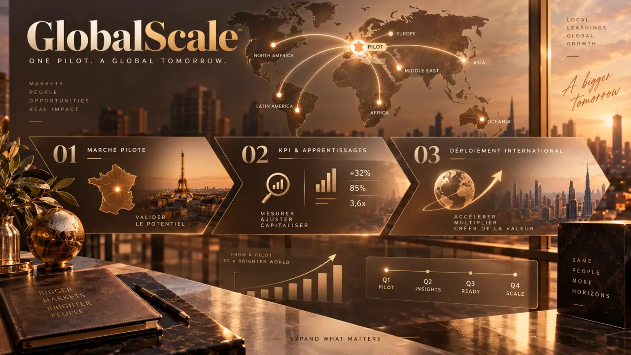 Une roadmap GlobalScale concentre l’expansion internationale sur un pilote mesurable