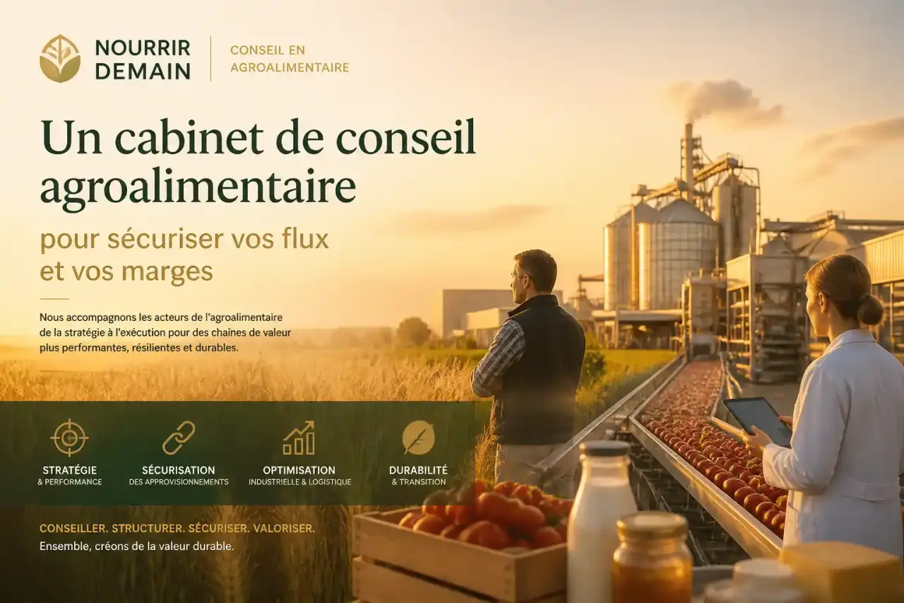 Un cabinet de conseil agroalimentaire pour sécuriser vos flux et vos marges